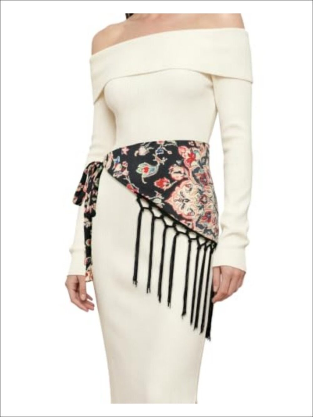 Boho Fringe Waist Scarf Belt Tassel Tie Sash Polyester Women's Accessory